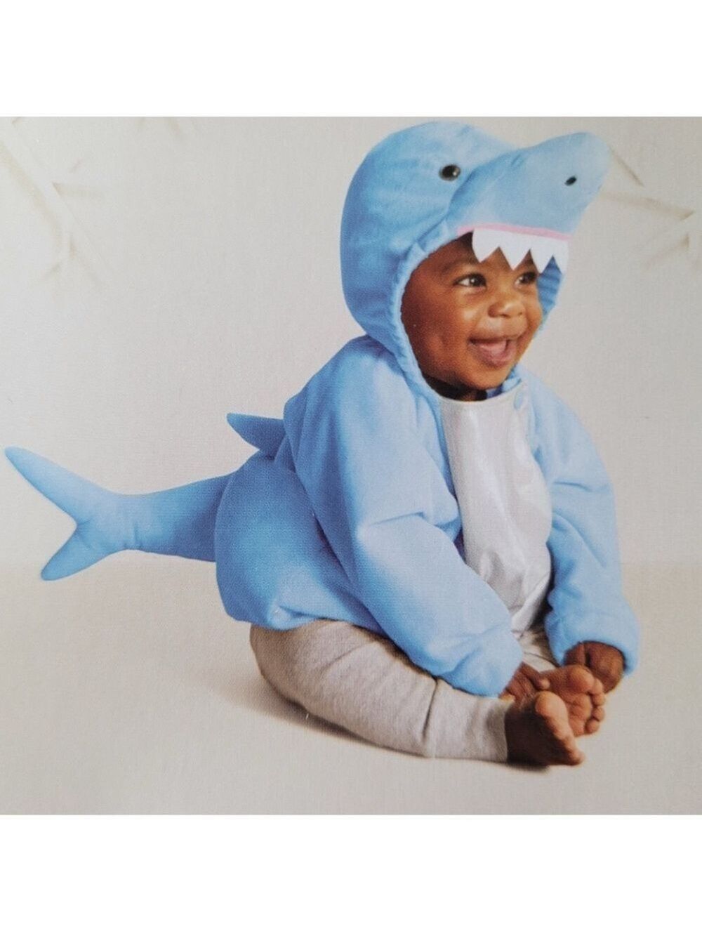 Hyde & Eek Blue Shark Plushy Costume - Size 0 - 6 months